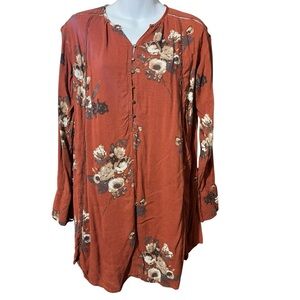 Gentle Fawn Flowy Floral Rust Top